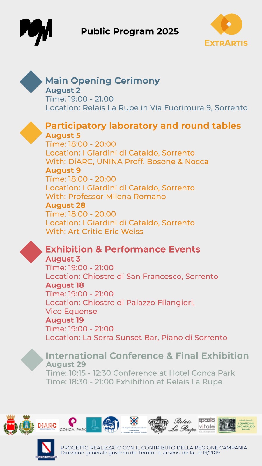 Extrartis public program 2025